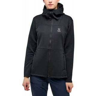 Haglöfs Women's Willow Mid Hood Fleecejakke Damer størrelse XS farve sort