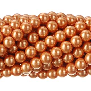 Rubyca 200pcs Tjekkisk lille satin glans glas perle runde perler perler smykker, der fremstiller 12 mm orange