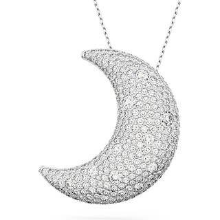 Luna Anhänger, Mond, Weiß, Rhodiniert