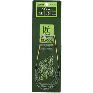Kløver bambus cirkulære strikning nåle Takumi 48-tommer størrelse 0