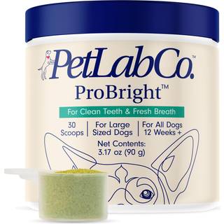 PetLab Co. ProBright Dental Powder - Hundeluftopfrisker - Tandrensning gjort let - rettet mod tandsten og drlig nde - Formuleret til store hund