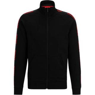 HUGO Sporty Logo Zip Sweatshirt Black