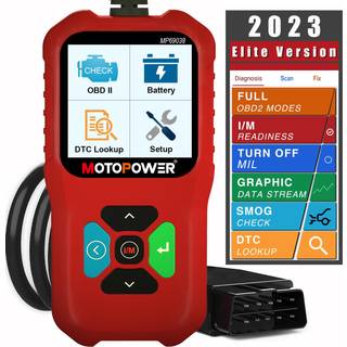 MP69038 OBD2/CAN diagnostisk scanner Elite-udgave - rød bærbar motorfejl-kodelæser