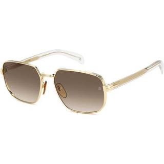 DAVID BECKHAM Mand DB 7121/G/S LOJ/HA Solbriller Metal Guld Brun Firkantet Skygge