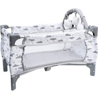 ADORA Baby Doll krybbeseng og kravlegrd Twinkle Stars Deluxe Pack N Play 7-delt st med puslebordsskyer og opbevaringstaske - gave til brn fra