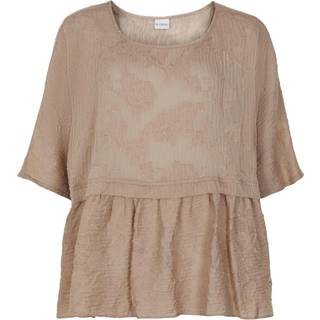 IN FRONT Fine Bluse, Farve: Sand, Størrelse: S/M, Dame