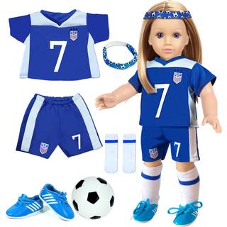 18 tommer dukke t?j tilbeh?r - kompatibelt med 18 tommer pige dukker (sport)