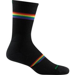 Darn Tough Men's Prism Micro Crew Lightweight Running Sock with Cushion Black, XL (46-49.5)