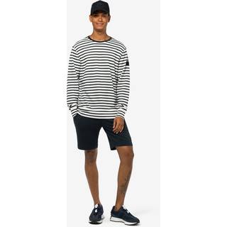 super.natural Solution Stripe Bio Crew Merino sweatere Herrer størrelse 46 - S farve grå/hvid