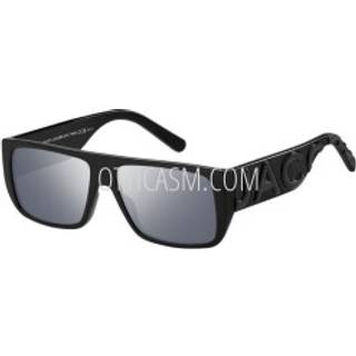Marc Jacobs Unisex MARC LOGO 096/S 08A/T4 Solbriller Injiceret Sort Sølv Firkantet Spejl