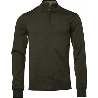 Chevalier Aston Half Zip Merino Langærmet trøje Herre, XL, Mørkegrøn -