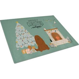 Caroline's Treasures CK7613LCB Kaukasisk Shepherd Dog Christmas Jul Alle glasskæringsplade Stor dekorativt tempereret glas køkkenskæring og serve