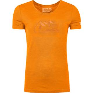 Ortovox Women's 150 Cool Vintage Badge T-Shirt Merino-shirt Damer størrelse S farve orange