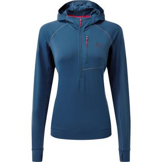 Mountain Equipment Women's Aiguille Hooded Top Hoodie Damer størrelse 16 farve blå