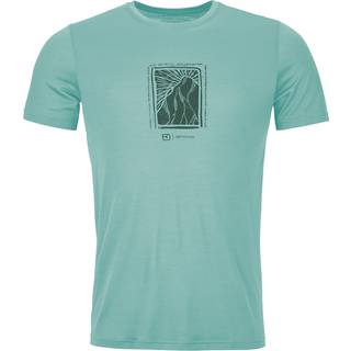 Ortovox 120 Cool Tec Mountain Cut T-Shirt Merino-shirt Herrer størrelse L farve aquatic ice