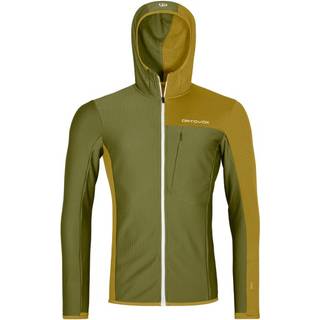 Ortovox Fleece Light Grid Hooded Jacket Fleecejakke Herrer størrelse L farve olivengrøn