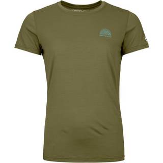 Ortovox Women's 120 Cool Tec Mountain Stripe T-Shirt Merino-shirt Damer størrelse M farve olivengrøn