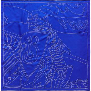 Burberry EKD silk scarf - blue - One Size