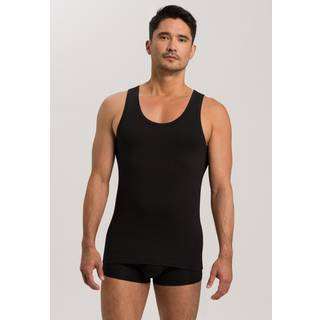 HANRO Herren Tanktop schwarz Baumwolle & Mix unifarben