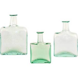 Kalalou CRL6037 2 x 6 x 75 i genanvendte glaspladsvaser - Sæt på 3