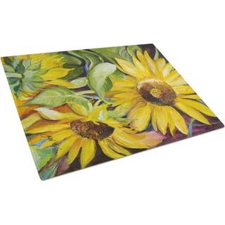 Caroline's Treasures JMK1172LCB Solsikker Glasskærebord Stort dekorativt tempereret glas Køkkenskæring og serveringsplade Stor i stor størrelse H