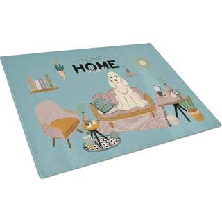 Caroline's Treasures CK7939LCB Buff Cocker Spaniel Sweet Home Glass Cutting Board Stor dekorativt tempereret glas Køkkenskæring og serveringsplad