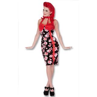 Rosen Kleid schwarz-rot S / 36