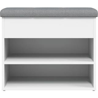 Skobænk 62X32X50 Cm Konstrueret Træ - Hvid