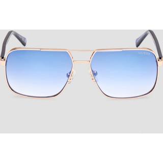 Guess Mand GU00119 28X Solbriller Metal Guld Blå Firkantet Normal