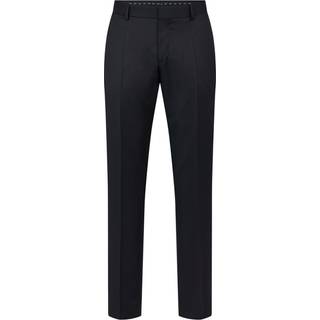 Genius Slim Fit Wool Trousers Black
