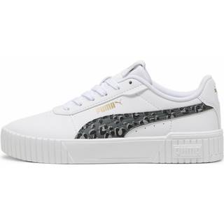 Women&#39;s Puma Carina 2.0 Animal Update Youth Sneakers, White, Size 36, Shoes - Gold - 36
