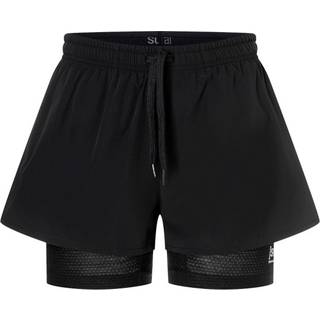 super.natural Women's Double Layer Shorts Jet Black, S