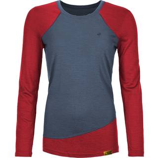 Grüezi Bag Women's Woodwool Longsleeve Lady Phillippa Merino-shirt Damer størrelse XS farve blå/rød