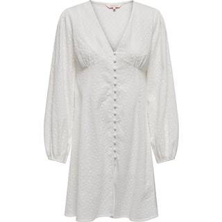 Freya V-Neck Kjole - Cloud Dancer - L - ONLY