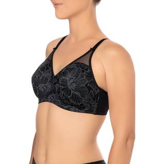 Felina Vision Bloom Wireless Moulded Bra - Black - E 85