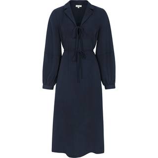 Esmé Studios Molly LS Midi Dress - Kjole - Dark Sapphire