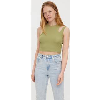 Ofelia Neia Tank Crop Top - Sage - L - Vero Moda