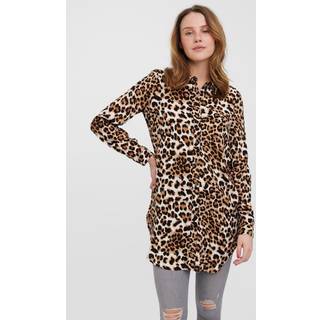 Easy Lang Skjorte - Tan - L - Vero Moda