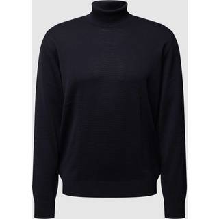 Maerz Herren Rollkragenpullover blau unifarben