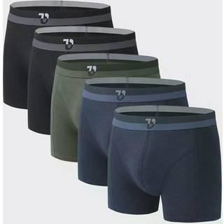 5-pak Bambus Underbukser - Farvet Elastik - XXL