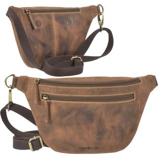 Bauchtasche Leder 33x17cm Vintage 1743C | Greenburry.de