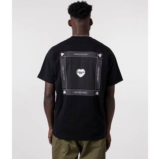 Carhartt WIP Heart Bandana T-shirt - L - black/white stone washed