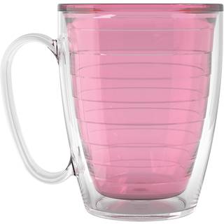 Tervis Clear & farverig bordplade lavet i USA dobbeltv?gget isoleret tumbler rejsekop holder drikkevarer koldt og varmt 16oz krus lyser?dt sand