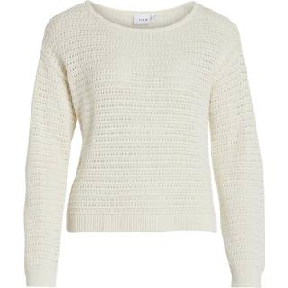 VILA dame strik VIBELLISINA - Egret - XXL