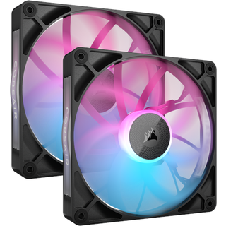 Corsair iCUE LINK RX140 RGB 2-pack - Kabinet køler - 140mm - Sort med RGB LED lys - 36 dBA