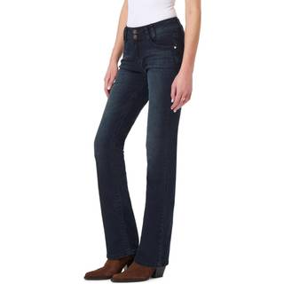 Wallflower kvinders saftige krumme bootcut Mid-Rise Insta Stretch Juniors Jeans (Standard og Plus) BlackBerry 11 Long