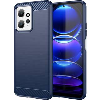 SKALO Xiaomi Redmi Note 12 4G Armor Carbon Stødsikker TPU-cover - Blå