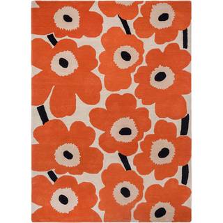 Marimekko Unikko Tæppe 140x200 Cm Orange t - Tuftede tæpper Uld Fra New Zeeland Rød - 132403140200