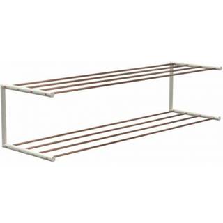 Skohylde - 2 hylder, 102 cm, Farve Polerad koppar / Vit, Tillbehör Exkl. fötter