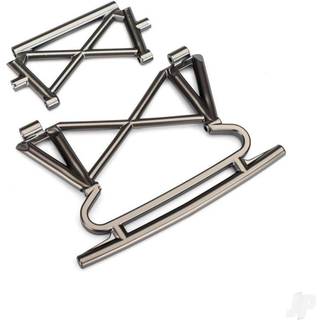 8535X Bumper Front and Support Satin Chrome